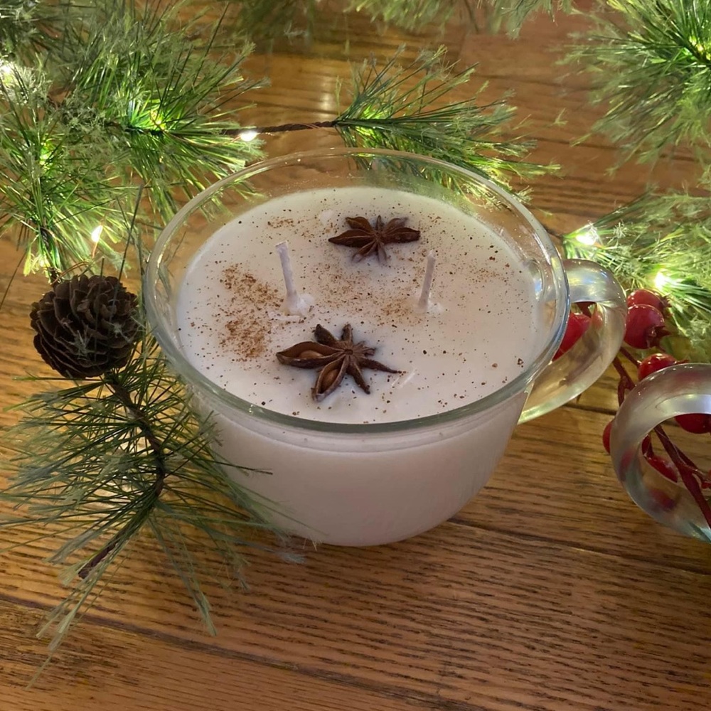 Organic soy eggnog candle